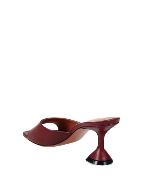 Amina Muaddi 70mm Lupita square-toe sandals - Brown