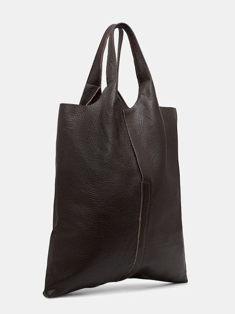 Answear.LAB torebka skórzana kolor brązowy