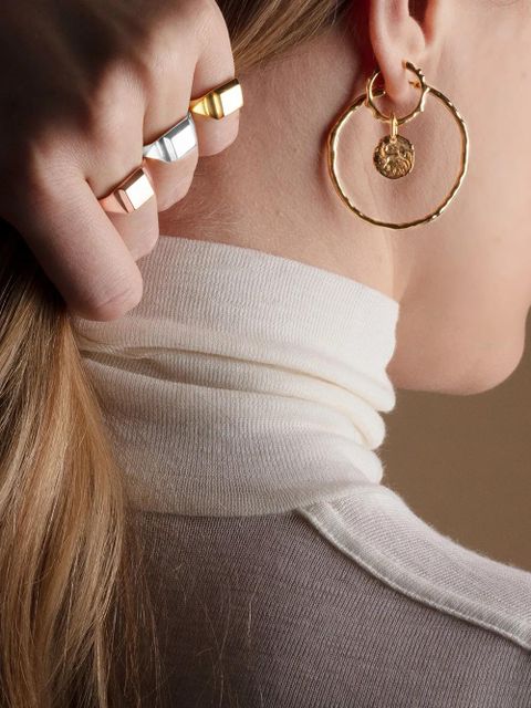 Monica Vinader Siren Muse hoop earrings - Gold - zdjęcie produktu nr 2