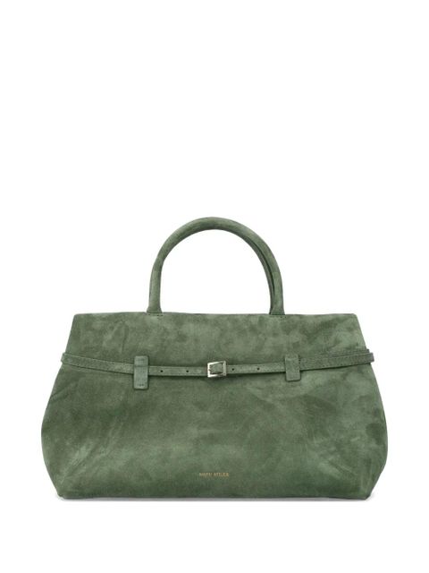 Manu Atelier Le Cambon 35 suede tote bag - Green - zdjęcie produktu nr 1