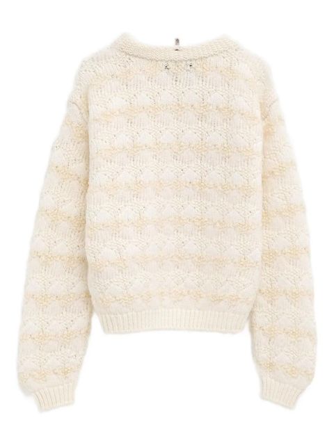 Moncler Grenoble striped sweater - Neutrals - zdjęcie produktu nr 2