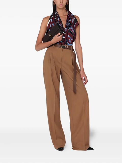 Max Mara pleated belted trousers - Brown