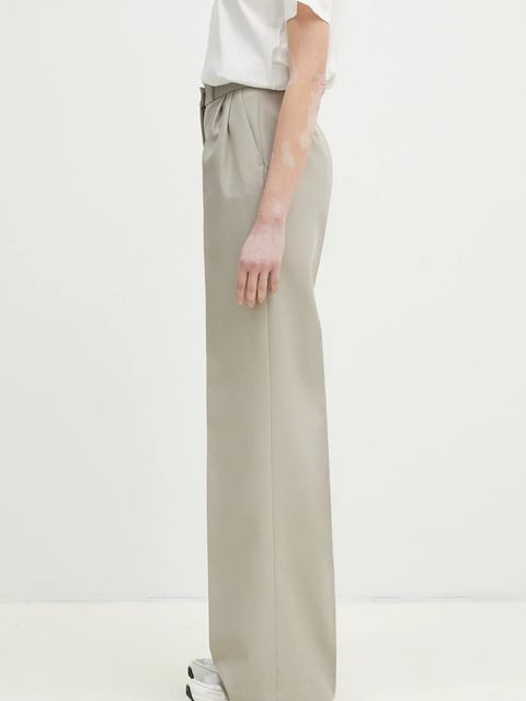 Coperni spodnie Wide Leg Tailored damskie kolor beżowy szerokie high waist COPP90F3004