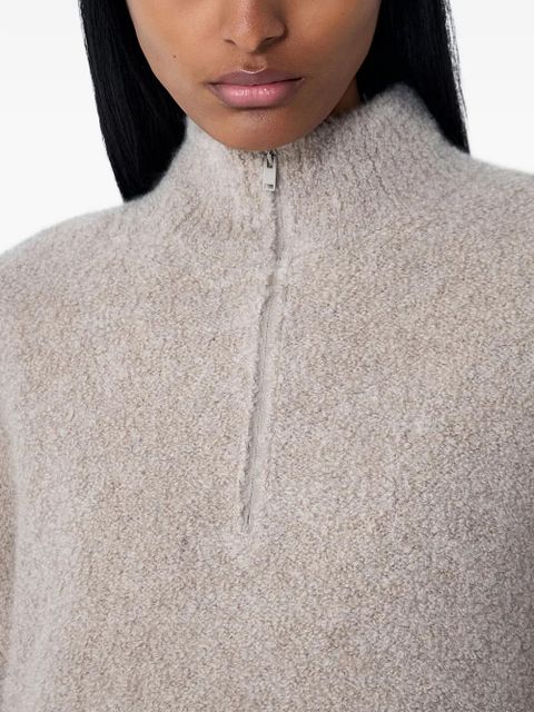 The Row Lethara half-zip sweater - Neutrals
