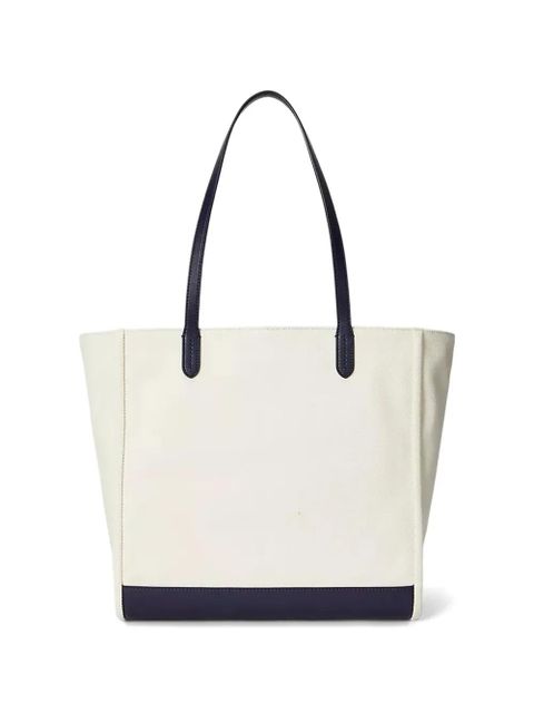 Lauren Ralph Lauren large Cameryn logo-plaque tote bag - Neutrals