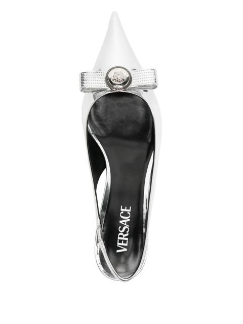 Versace 50mm slingback pumps - Silver