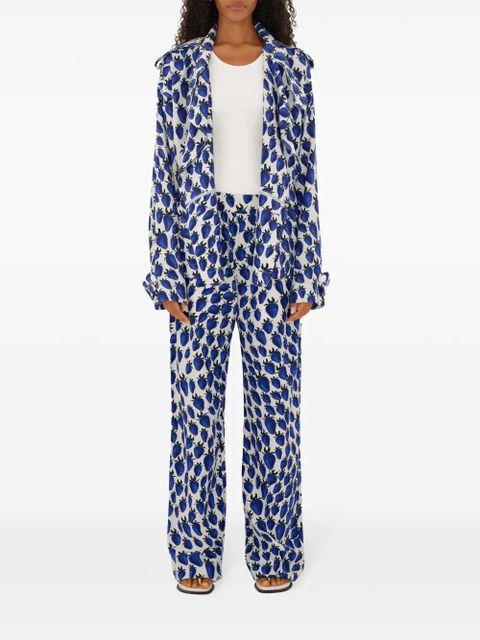 Burberry strawberry graphic-print trousers - Blue