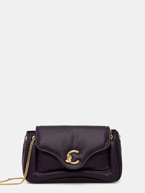 Coccinelle torebka skórzana COCCINELLE C-ME FLUFFY kolor fioletowy E1.SUE.12.01.01 - zdjęcie produktu nr 1