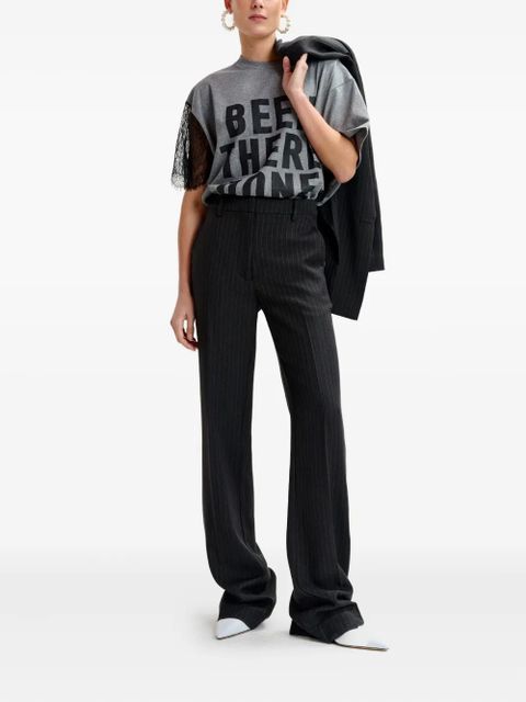 Essentiel Antwerp Invade pinstripe flared trousers - Blue