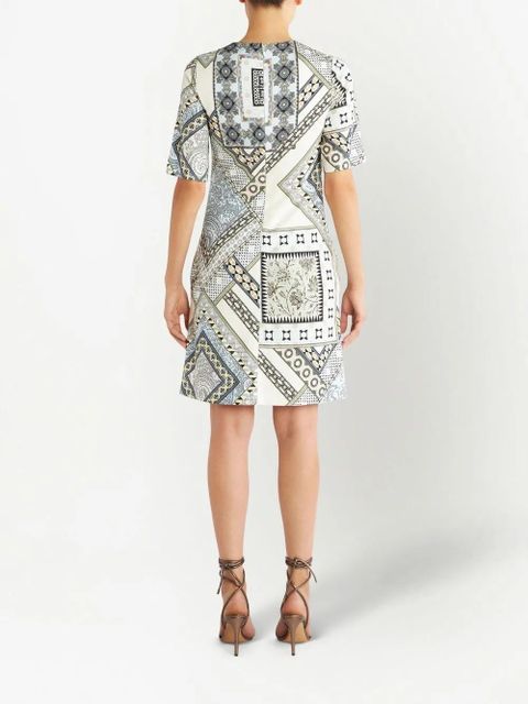 ETRO patchwork-print shift dress - White - zdjęcie produktu nr 2