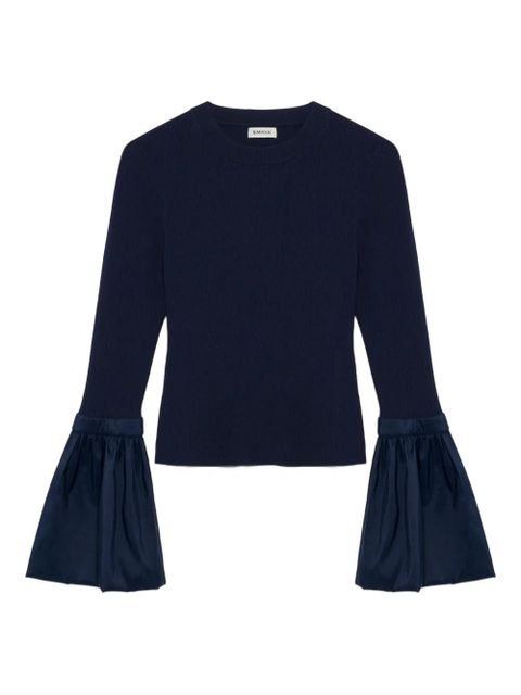 Simkhai Agata taffeta knitted top - Blue - zdjęcie produktu nr 1