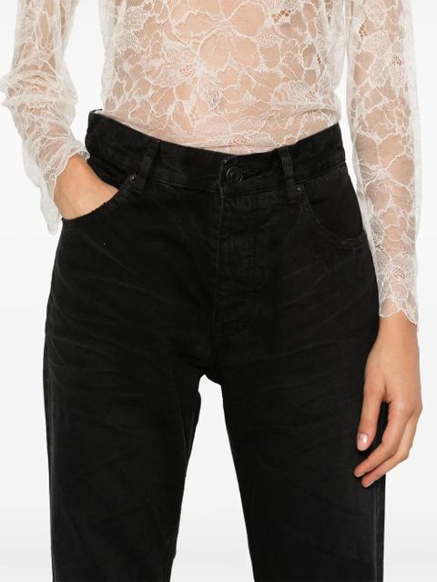 Balenciaga logo-patch jeans - Black