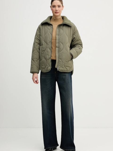 United Colors of Benetton sweter z dodatkiem wełny damski kolor beżowy z półgolfem 191VD204A