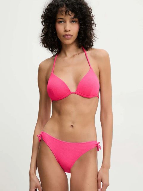 Answear.LAB biustonosz kąpielowy kolor różowy lekko usztywniona miseczka