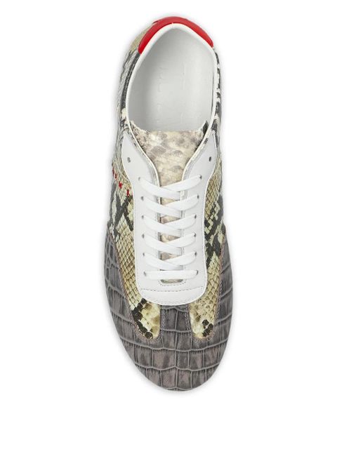 Marni crocodile-effect sneakers - Grey