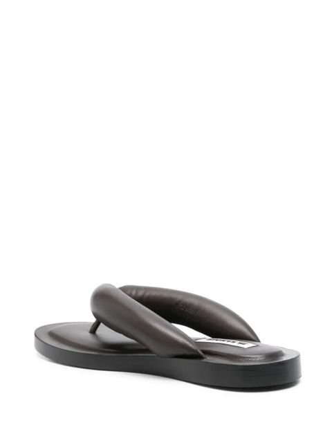 Jil Sander nappa flip flops - Brown