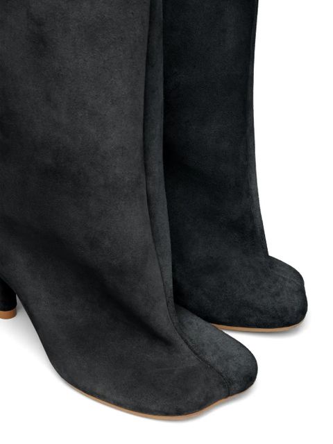 MM6 Maison Margiela square toe slouch boots - Black