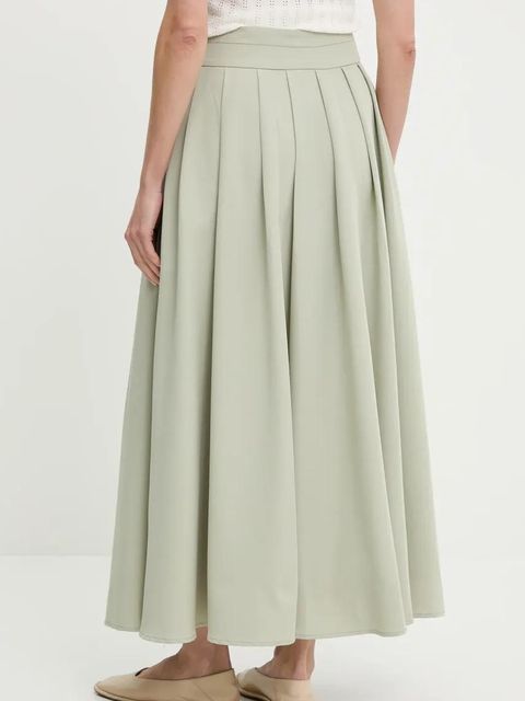 Answear.LAB spódnica kolor zielony maxi rozkloszowana