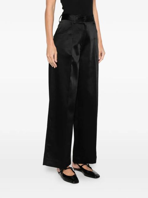 SANDRO satin trousers - Black
