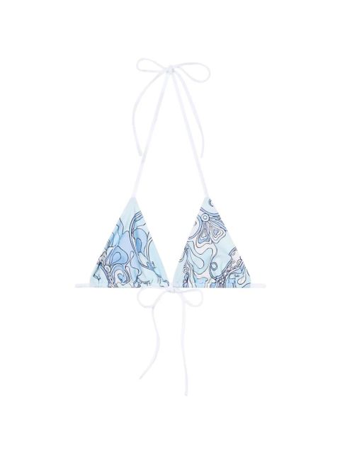 PUCCI Orchidee-print triangle bikini top - Blue - zdjęcie produktu nr 1