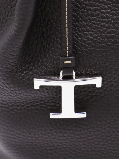 Tod's drawstring leather tote bag - Black