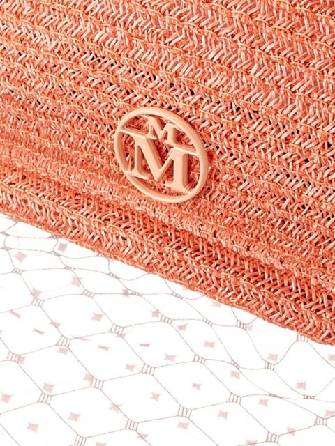 Maison Michel New Bonnie veil-detail beret - Orange - zdjęcie produktu nr 2