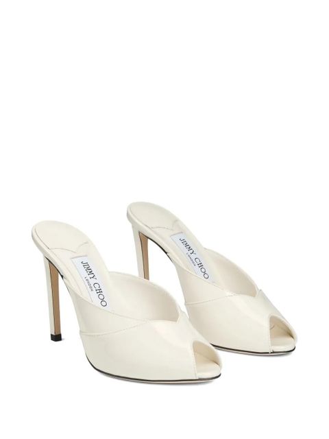 Jimmy Choo 100mm Brigitte peep-toe mules - Neutrals