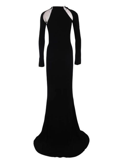 Off-White crystal-tie maxi dress - Black - zdjęcie produktu nr 2