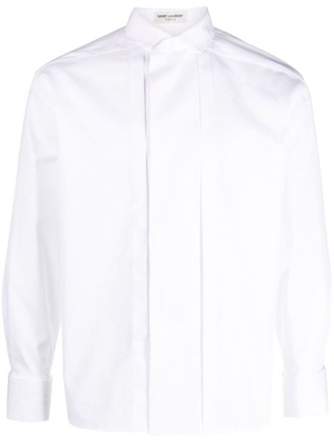 Saint Laurent long-sleeve cotton poplin shirt - White - zdjęcie produktu nr 1