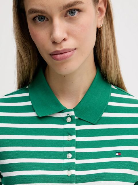 Tommy Hilfiger polo damski kolor zielony WW0WW43224