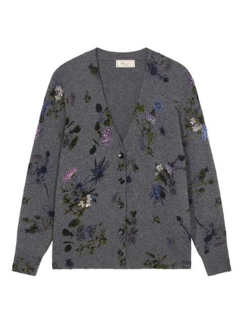 Blumarine floral-beaded cardigan - Grey - zdjęcie produktu nr 1
