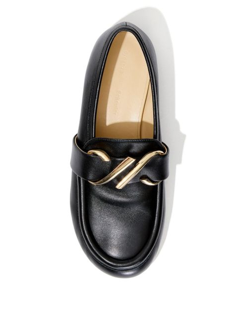 Proenza Schouler monogram-plaque leather loafers - Black
