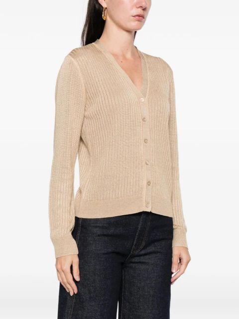 Lauren Ralph Lauren buttoned ribbed cardigan - Neutrals