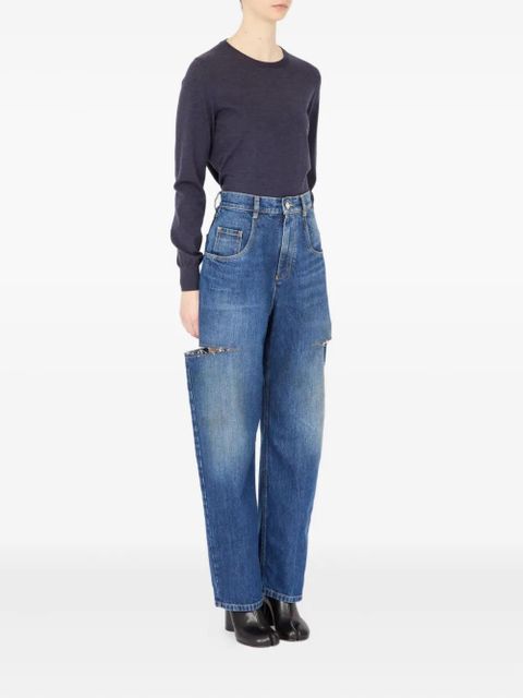 Maison Margiela cut-out jeans - Blue