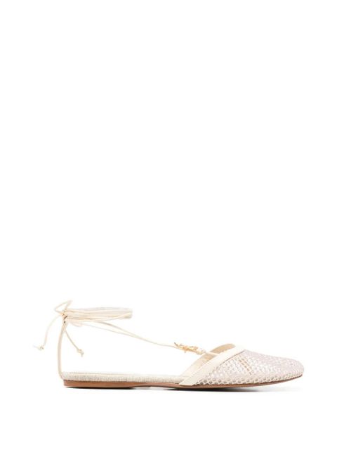 FARM Rio starfish-detail lace-up mules - Neutrals - zdjęcie produktu nr 1