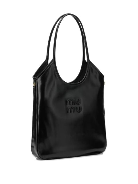 Miu Miu Ivy leather shoulder bag - Black - zdjęcie produktu nr 2