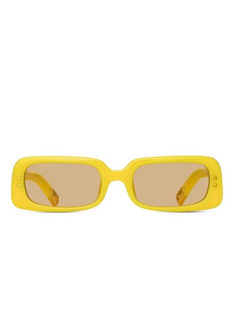 Jacquemus Azzuro rectangle-frame sunglasses - Yellow - zdjęcie produktu nr 1