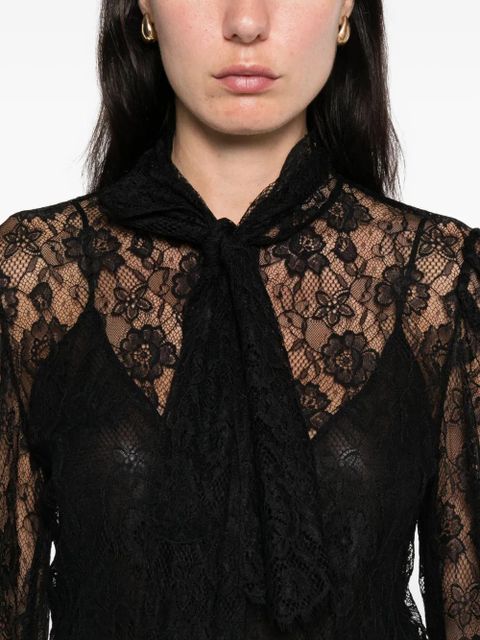 Chloé floral-lace blouse - Black