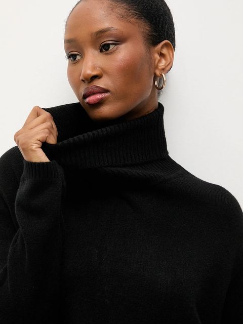 Answear.LAB sweter damski kolor czarny z golfem