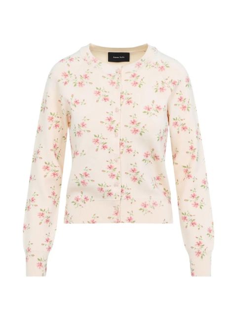 Simone Rocha floral-print cardigan - Neutrals - zdjęcie produktu nr 1
