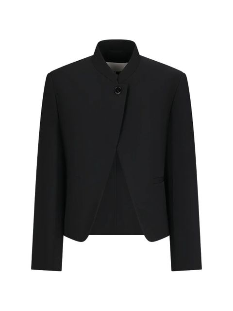 Jil Sander mandarin-collar wool jacket - Black - zdjęcie produktu nr 1