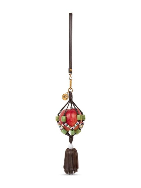 ETRO apple-tassel leather charm - Brown - zdjęcie produktu nr 1