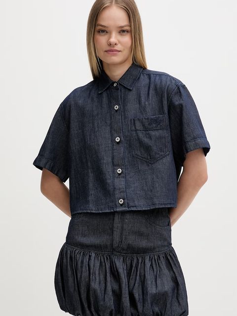 HUGO Blue koszula damska z dodatkiem lnu Erynn_B - zdjęcie produktu nr 1