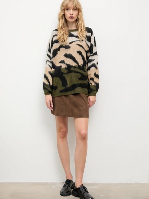 Answear.LAB sweter z dodatkiem wełny damski kolor zielony