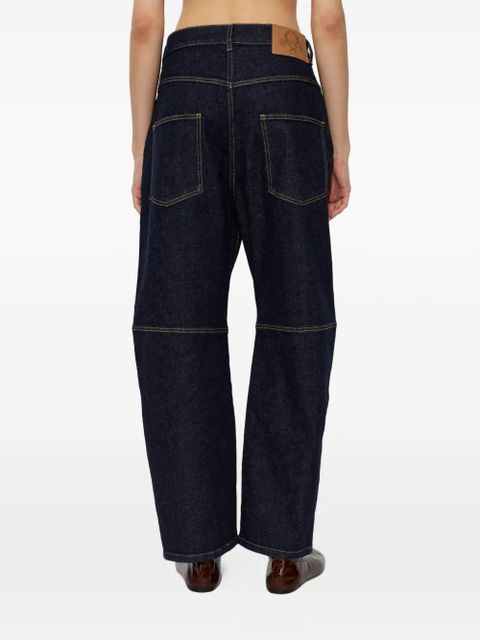 Moschino heart-cut-out frayed jeans - Blue