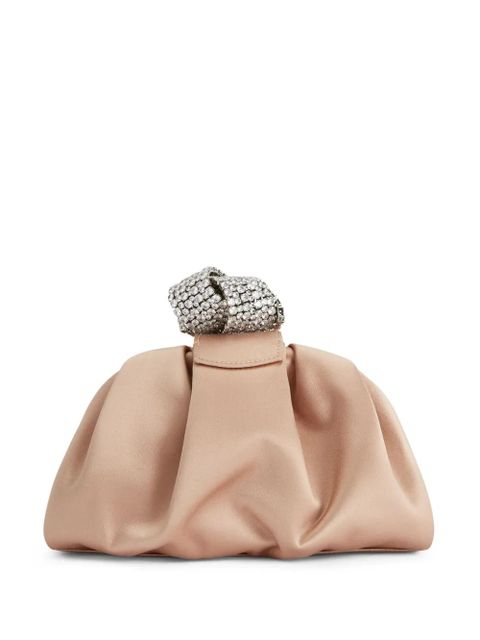 Giuseppe Zanotti Tobiko satin-effect clutch bag - Pink