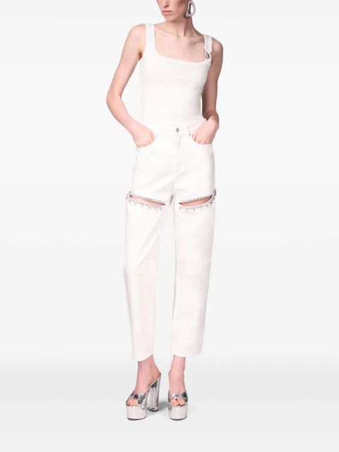 AREA crystal-embellished jeans - White - zdjęcie produktu nr 2