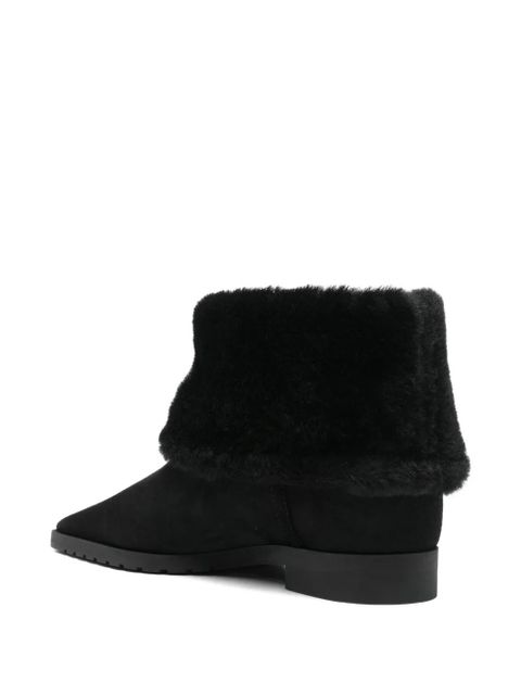 TOTEME fold-down shearling boots - Black
