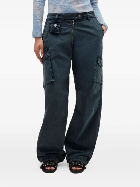 GANNI washed cargo pants - Blue
