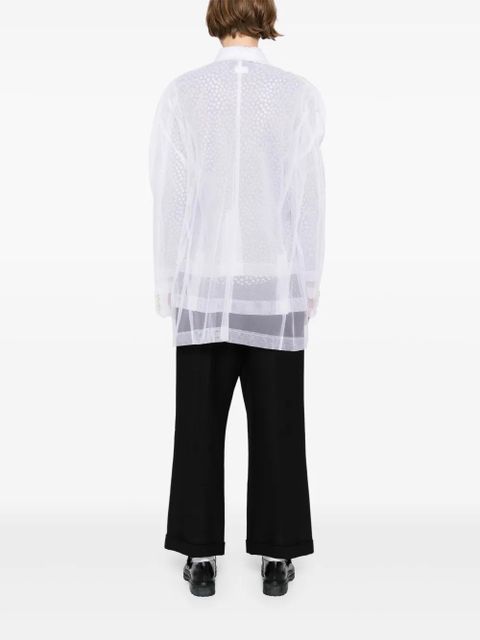 Comme Des Garçons mesh blazer - White